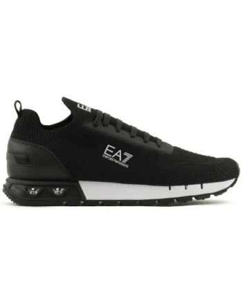Pantofi sport  pentru Barbati, black white legacy knit,X8X171-XK373-N181, Negru