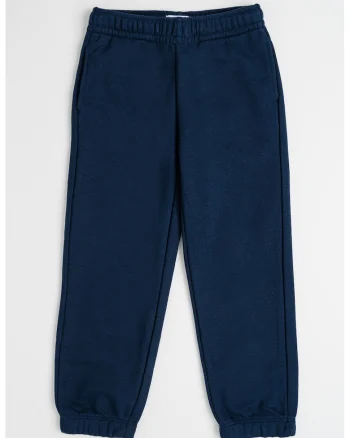 Pantaloni de trening din amestec de bumbac organic, Albastru ultramarin