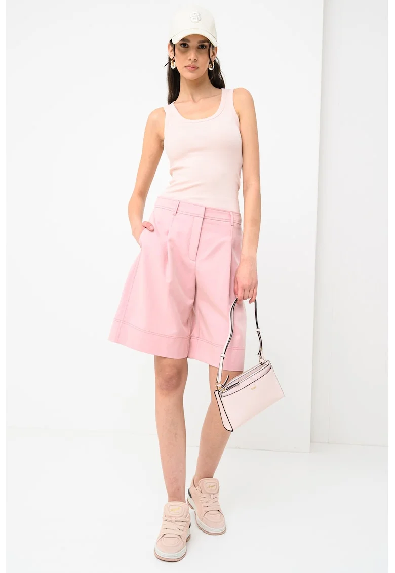 Top slim-fit striat Ematite