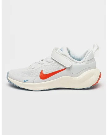 Pantofi Revolution 7 cu amortizare si velcro, pentru alergare, Rosu/Albastru pal