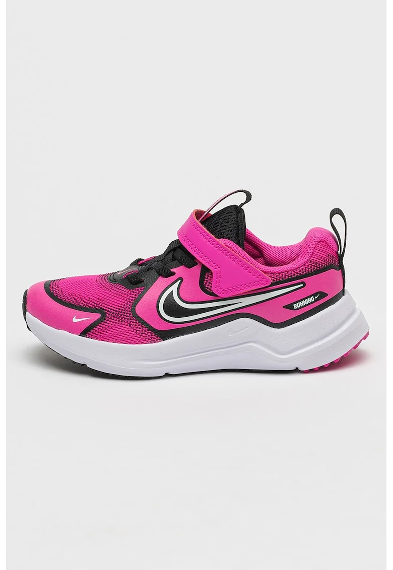 - Pantofi Cosmic cu inchidere velcro pentru alergare, Negru/Fucsia