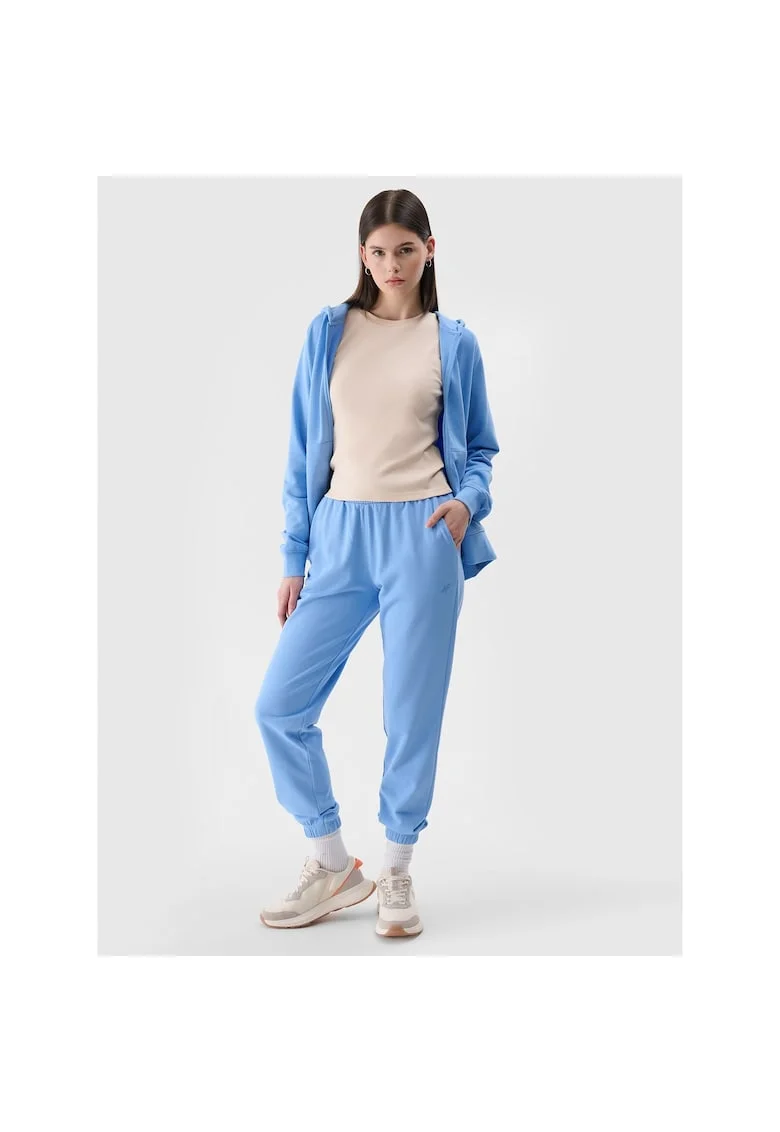 Pantaloni sport dama WMM00TTROF1138-32S, 4F, Bumbac, Albastru