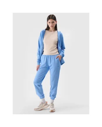 Pantaloni sport dama WMM00TTROF1138-32S, 4F, Bumbac, Albastru