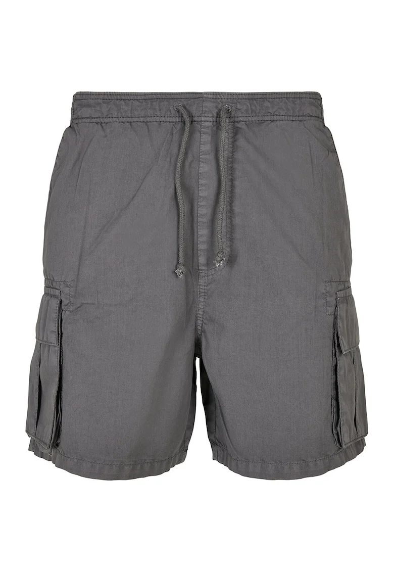 Pantaloni scurti cargo cu snur, Gri inchis