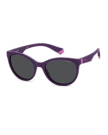Ochelari de soare rotunzi cu lentile polarizate, Violet