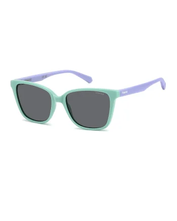 Ochelari de soare polarizati cu lentile uni, Albastru azur/Verde menta