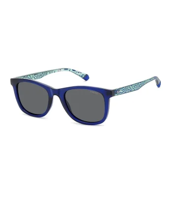 Ochelari de soare wayfarer cu lentile uni, Albastru