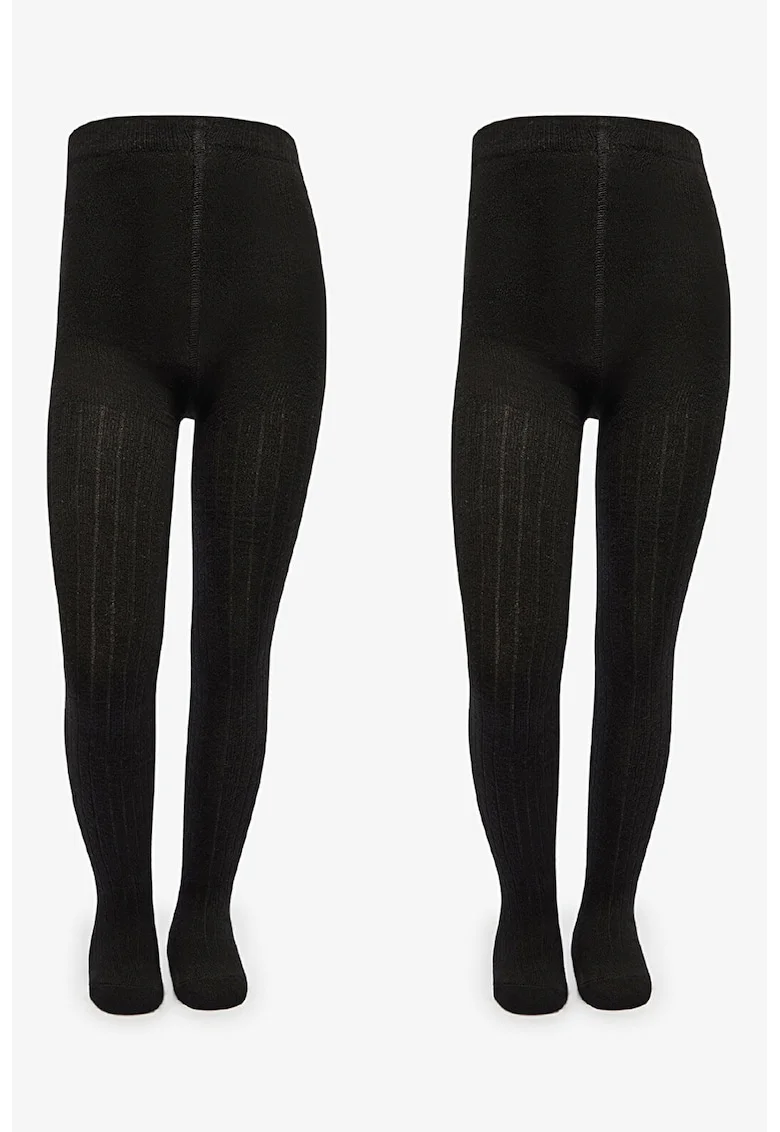 Set de dresuri cu model uni - 2 Perechi, Negru