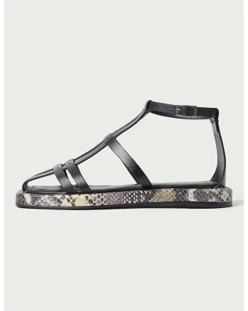 Sandale din piele Robyn, Negru