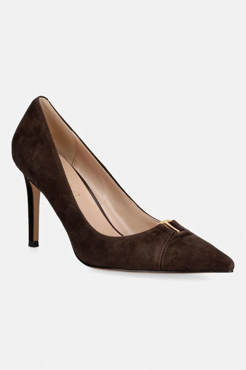 Twinset pantofi cu toc stiletto din piele întoarsă