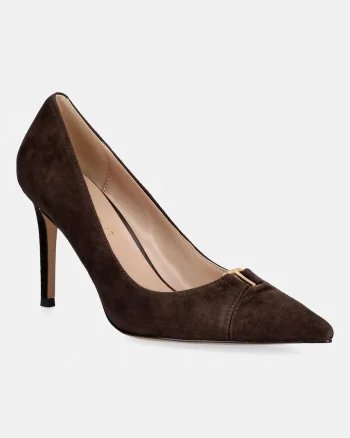 Twinset pantofi cu toc stiletto din piele întoarsă