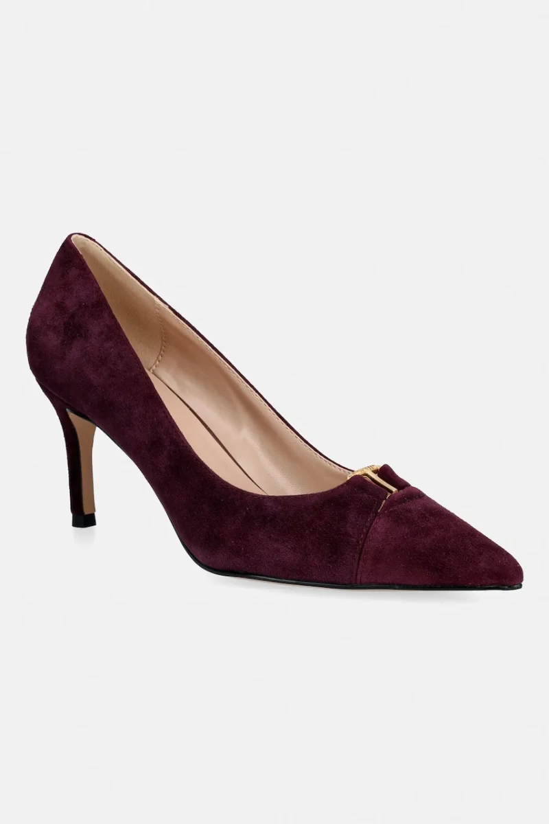 Twinset pantofi cu toc stiletto din piele întoarsă