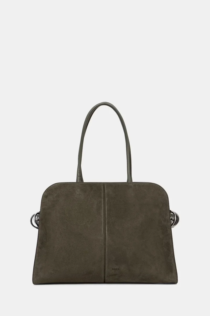 BOSS geantă shopper pentru femei cu imitație de piele întoarsă Clarice Tote SU