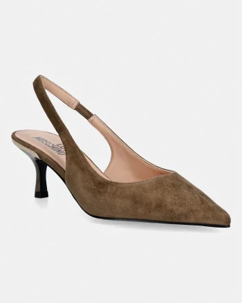 Love Moschino pantofi cu toc stiletto din piele întoarsă