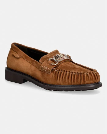 Love Moschino mocasini pentru femei din piele întoarsă
