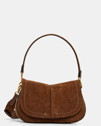 Gianni Chiarini geantă crossbody pentru femei din piele întoarsă HELENA ROUND