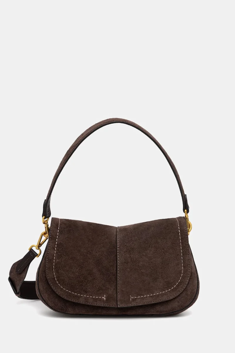 Gianni Chiarini geantă crossbody pentru femei din piele întoarsă HELENA ROUND