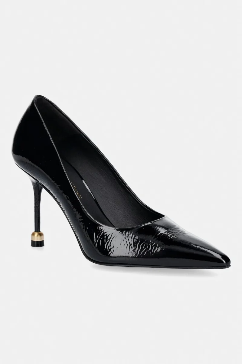 Vanda Novak pantofi cu toc stiletto din piele Aleksandra Glossy Black