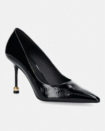 Vanda Novak pantofi cu toc stiletto din piele Aleksandra Glossy Black