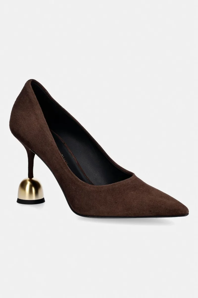 Vanda Novak pantofi cu toc stiletto din piele Athena Cacao