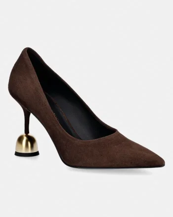 Vanda Novak pantofi cu toc stiletto din piele Athena Cacao