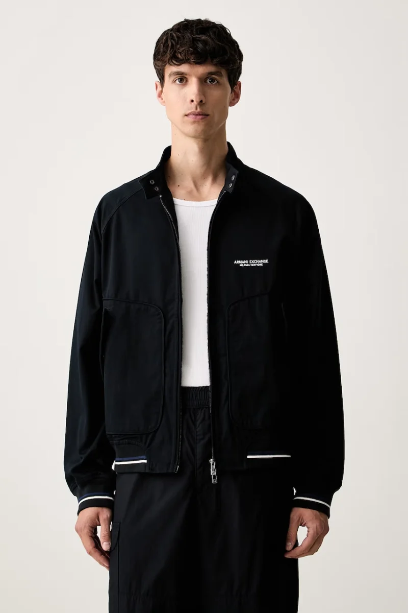 Armani Exchange geacă de tranziție pentru bărbați din bumbac