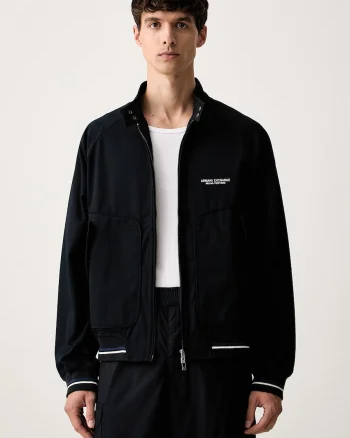 Armani Exchange geacă de tranziție pentru bărbați din bumbac