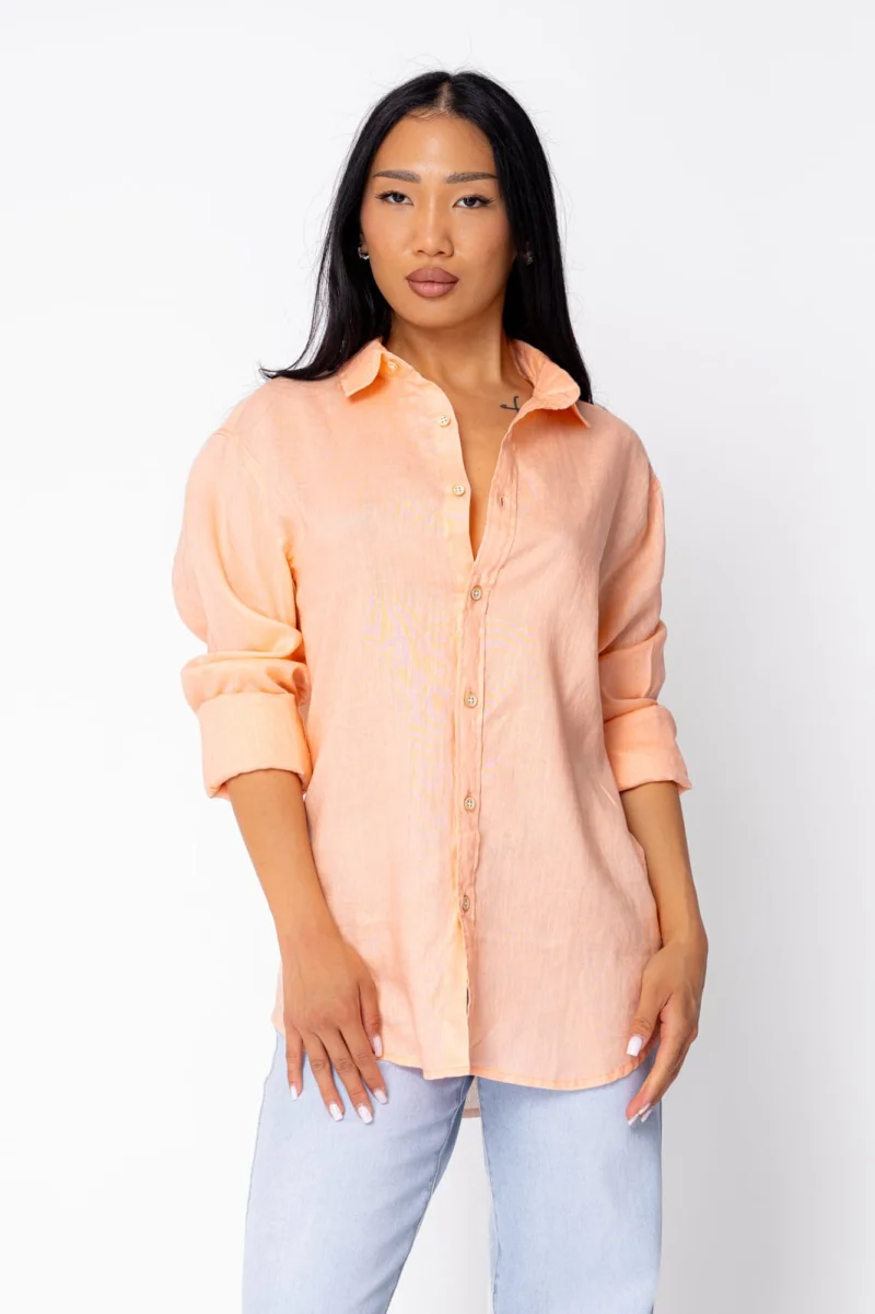 Camasa Boyfriend dIn 100% In Light Orange