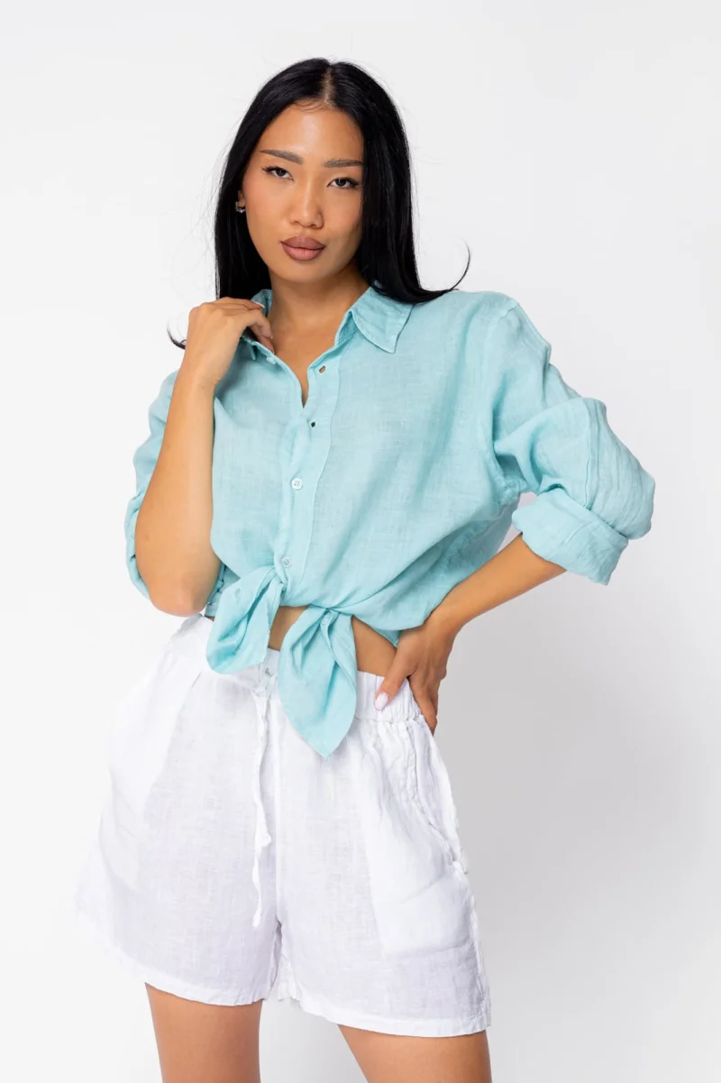 Camasa Boyfriend de plaja dIn 100% In Mint