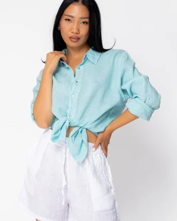 Camasa Boyfriend de plaja dIn 100% In Mint