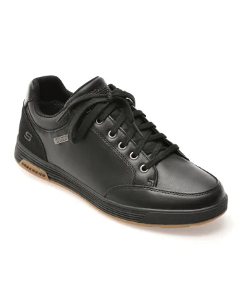 Pantofi sport SKECHERS negri, CAVELL, din piele ecologica