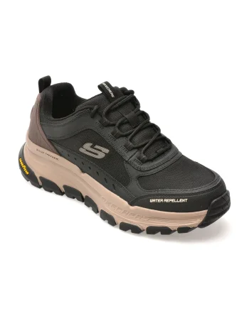 Pantofi sport SKECHERS negri, D LUX TREKKER, din material textil
