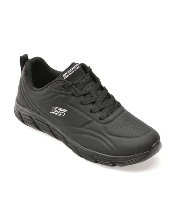 Pantofi sport SKECHERS negri, BOBS B FLEX LO, din piele ecologica