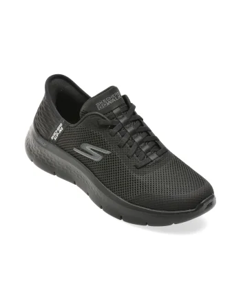 Pantofi sport SKECHERS negri, GO WALK FLEX, din material textil