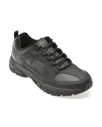 Pantofi sport SKECHERS negri, OAK CANYON, din piele ecologica