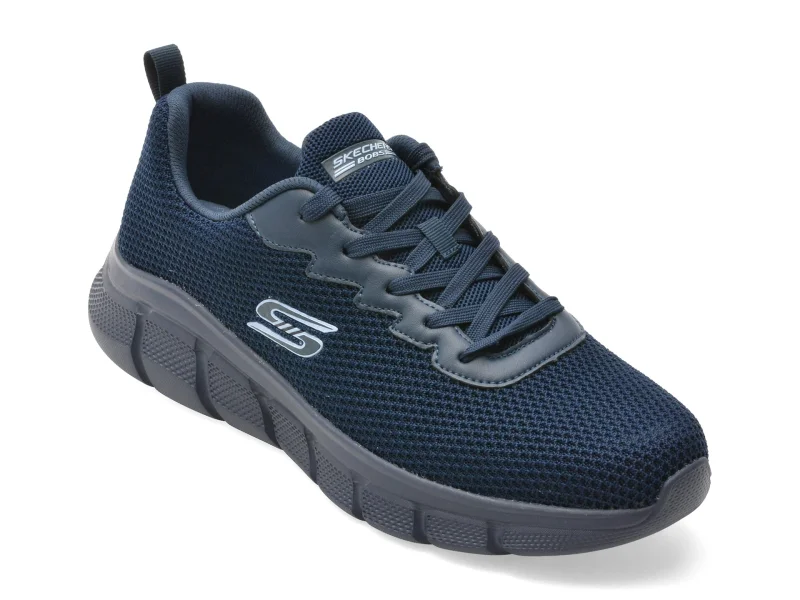 Pantofi sport SKECHERS bleumarin, BOBS B FLEX, din material textil