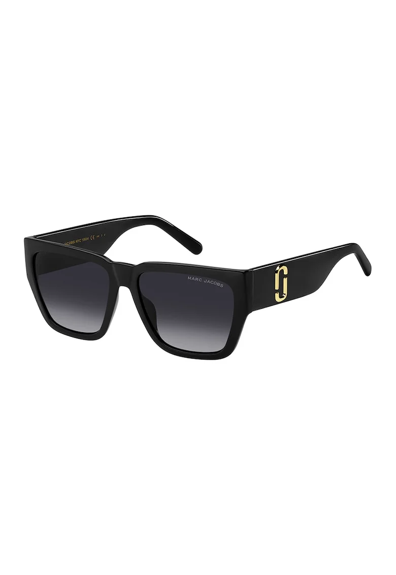Ochelari de soare patrati cu lentile in degrade, Negru