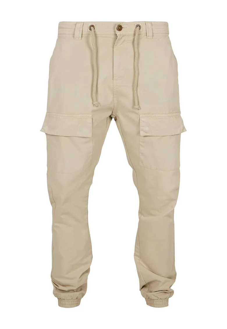 Pantaloni cargo cu snur de ajustare, Bej deschis
