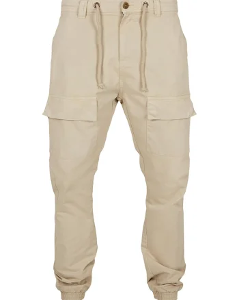 Pantaloni cargo cu snur de ajustare, Bej deschis