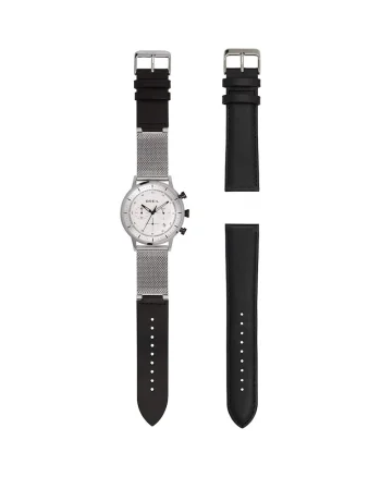 Ceas Barbati,  Six.3.Nine, Set cu Bratara suplimentara 1110090406, Negru