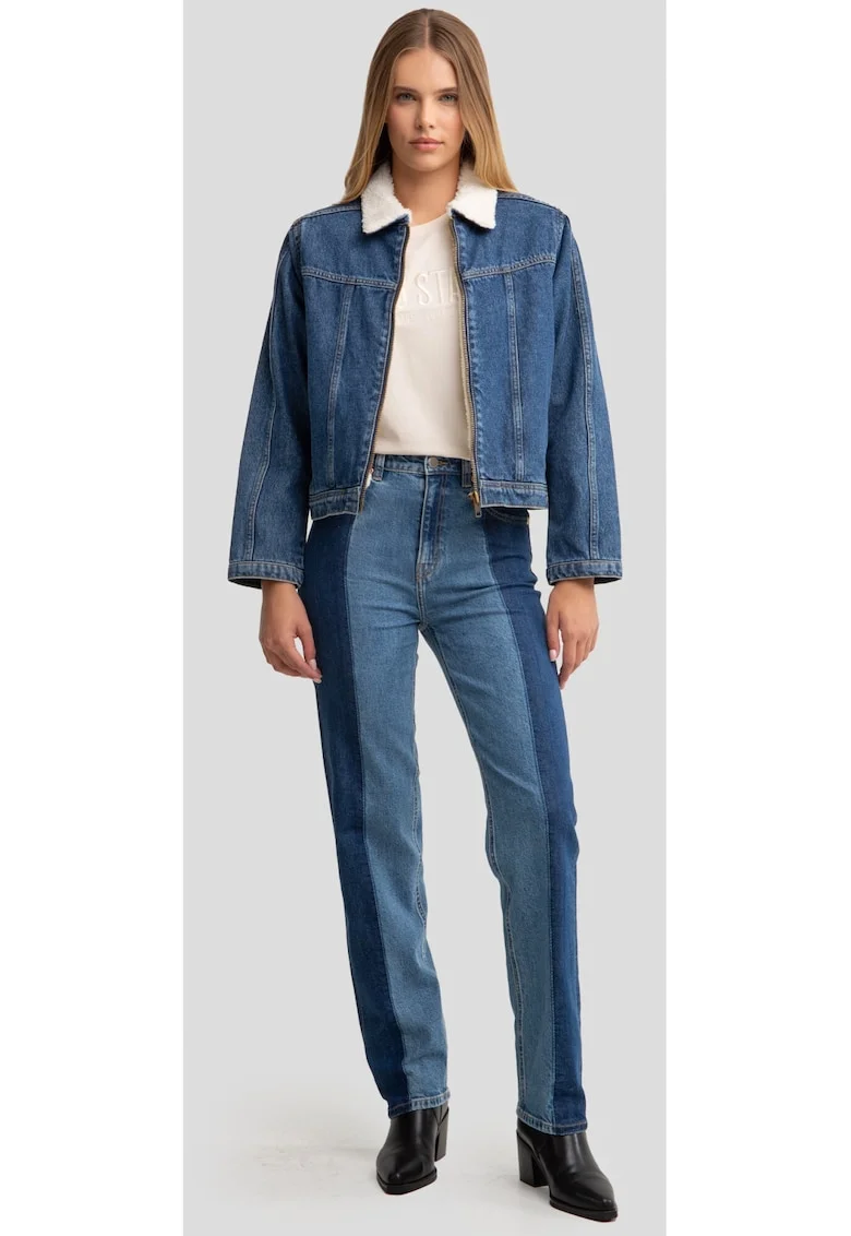 Jacheta din denim Freya 768, Bleumarin