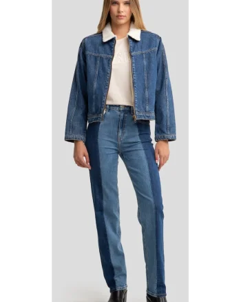 Jacheta din denim Freya 768, Bleumarin
