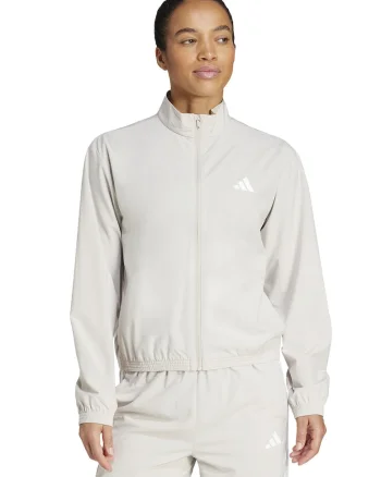 Bluza de trening cu fermoar, pentru fitness, Alb/Alb murdar