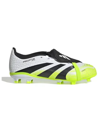 Pantofi Predator League low cut pentru fotbal, Alb/Negru/Verde lime