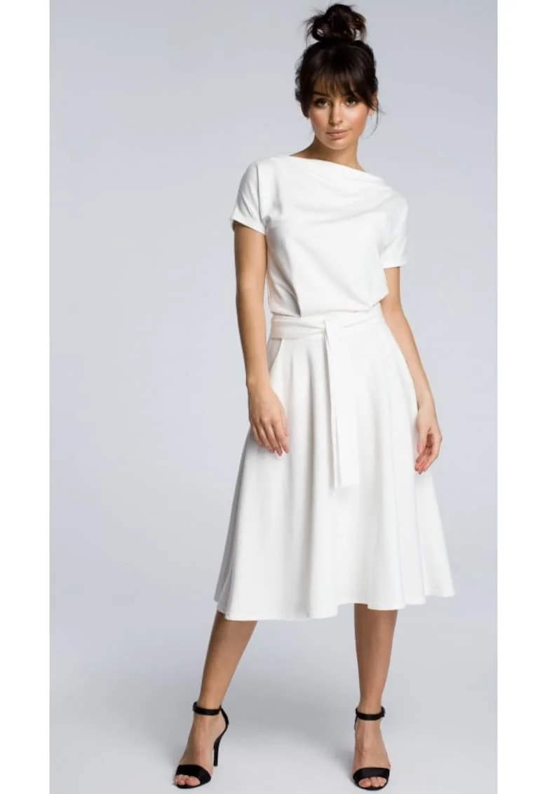 Rochie de dama, Cu Bumbac, Modal, Negru, Ecru