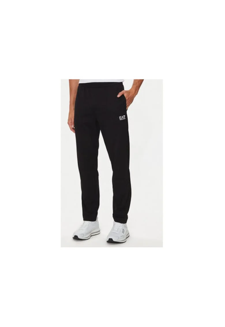 Pantaloni de trening barbati  Emporio Armani, 8NPP65 PJVRZ, Bumbac, Negru, Negru