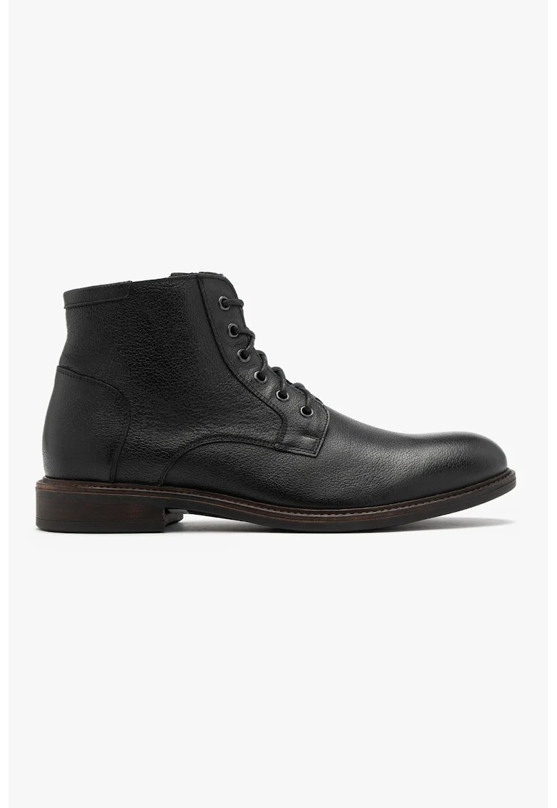 Ghete din piele Matt, Negru