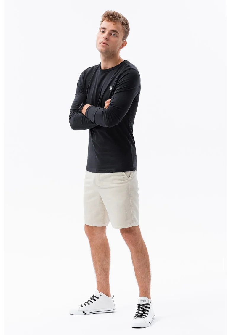 Bluza cu decolteu la baza gatului, Negru