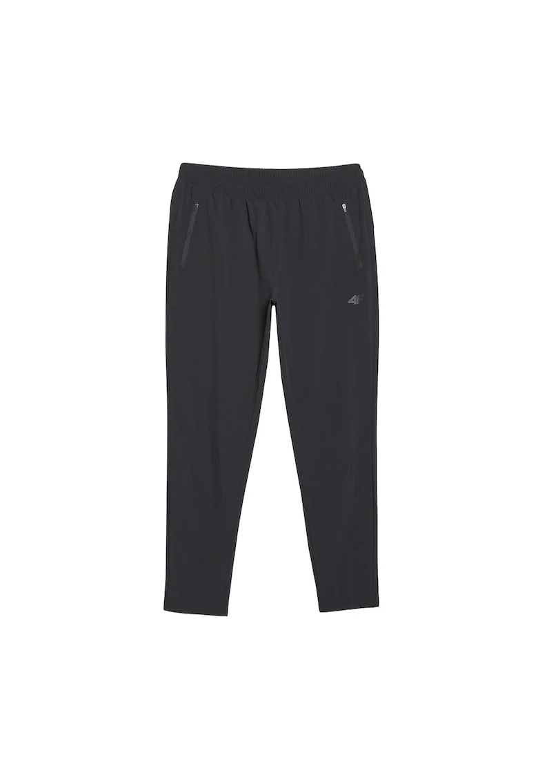 Pantaloni sport barbati  negri, uscare rapida, fibre sintetice/elastan