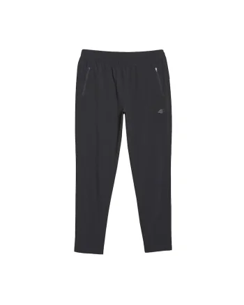Pantaloni sport barbati  negri, uscare rapida, fibre sintetice/elastan